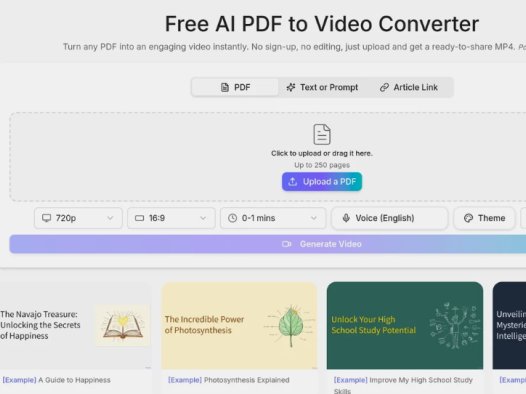 Vireto：PDF文档工具，免费将PDF转换为视频