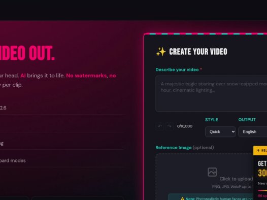 VidForge:AI视频生成器,通过文本描述快速生成视频