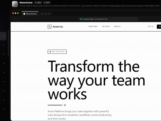 Design Prompts：AI设计工具，通过提示词快速生成统一的界面风格
