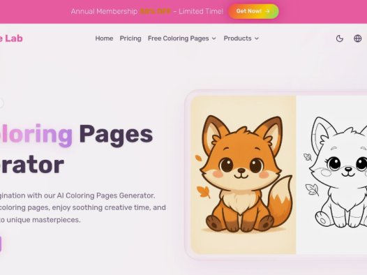 ColorPage Lab：AI填色页生成器，将文字或图片转化为可打印线稿