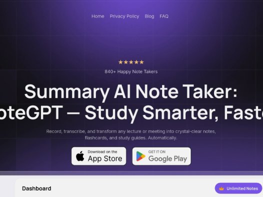 NoteGPT：AI笔记助手工具，将讲座、视频和文件自动生成为笔记