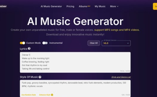 AIMusixer：AI音乐生成器，免费创作个性音乐，支持MP3和MP4格式
