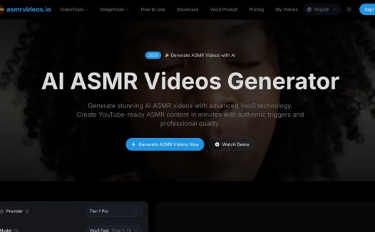 AI ASMR Videos Generator:AI ASMR视频生成器,轻松创作ASMR内容