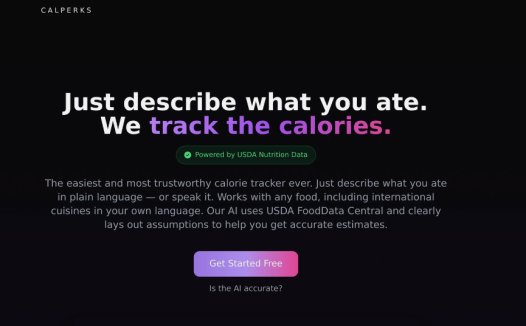 CalPerks： AI饮食应用程序，提供卡路里估算帮助用户轻松记录饮食