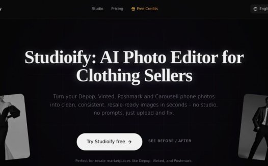 Studioify:AI驱动的摄影编辑器,将手机拍摄的服装照片转换为专业、一致的图片