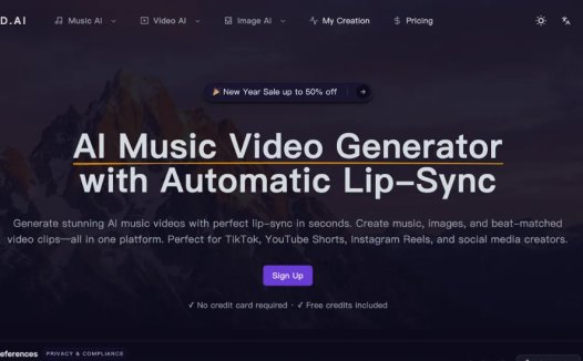 Musid:AI音乐视频生成器,可创建具有完美口型的音乐视频