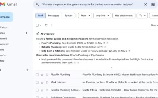 谷歌将 Gemini AI 助理引入 Gmail，可提供对话摘要、问答等功能