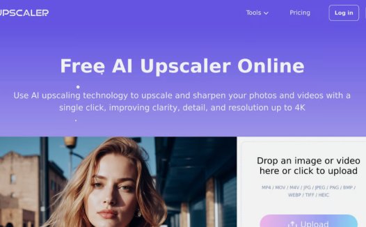 AI Upscaler:在线AI图像和视频增强工具,AI一键提升图像和视频质量