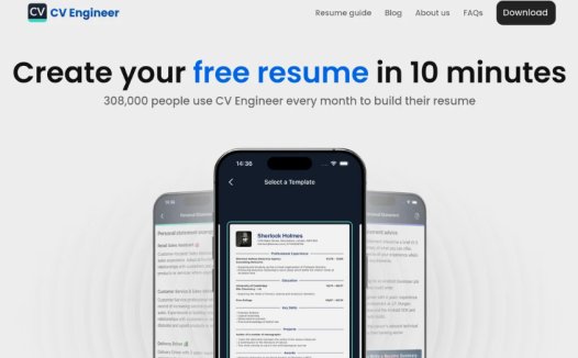 CV Engineer：AI简历生成器，帮助用户快速创建简历并找到工作