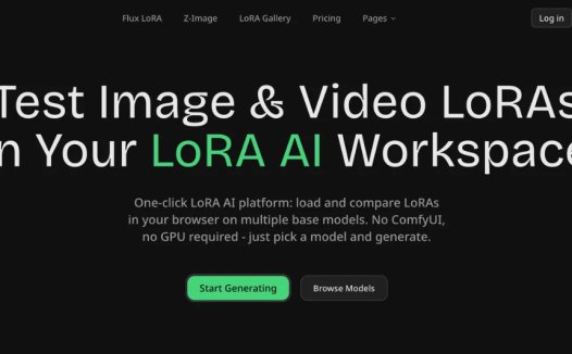 LoRA AI：LoRA模型在线平台，在线Flux LoRA 等模型生成 AI 图像和视频