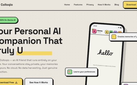 Colloqio：一款在设备端运行的AI伴侣，无需账号、离线可用