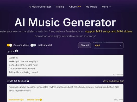AIMusixer：AI音乐生成器，免费创作个性音乐，支持MP3和MP4格式