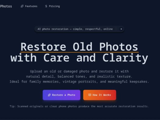Restore Old Photos：AI在线修复旧照片的工具，轻松还原旧照片