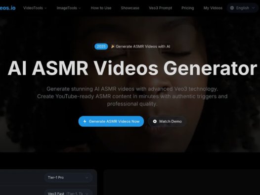 AI ASMR Videos Generator：AI ASMR视频生成器，轻松创作ASMR内容