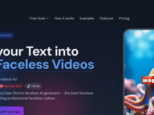 FacelessVideos：无脸视频生成工具，无需出镜轻松制作 YouTube 和 TikTok 热门短视频