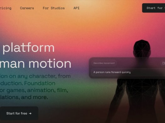 Uthana：AI 3D角色动画生成平台，通过文本或视频生成逼真的人类动作