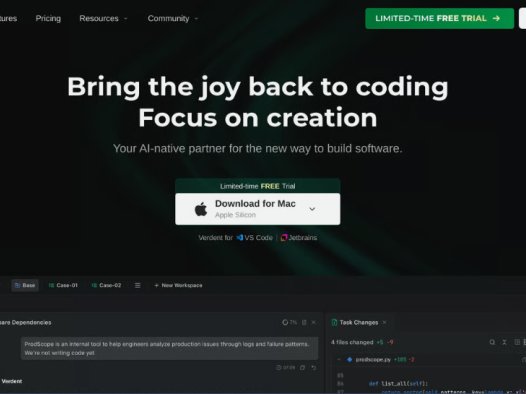 Verdent:一款专为构建软件而生的AI编码工具,提供多代理并行编码功能