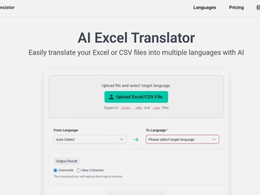 AI Excel Translator：Excel 文件表格工具，快速翻译您的电子表格