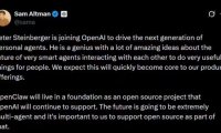 奥尔特曼官宣 OpenClaw 之父 Peter Steinberger 加盟 OpenAI,推动下一代个人智能体开发