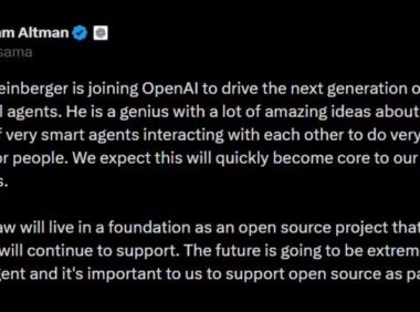 奥尔特曼官宣 OpenClaw 之父 Peter Steinberger 加盟 OpenAI,推动下一代个人智能体开发