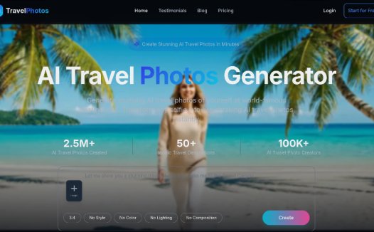 TravelPhotos:AI 旅行照片生成器,生成专业级的旅行内容