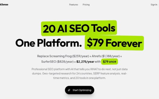 TryRankSense：一款专业的SEO平台，提供20款AI驱动的SEO工具