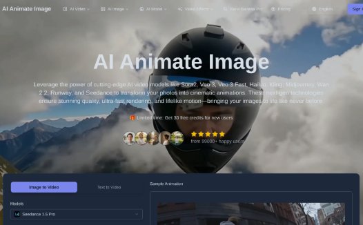 AI Animate Image：AI 图像动画生成，一款将静态图像转化为动态动画的工具