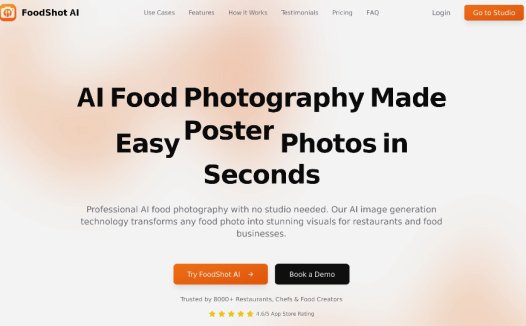 FoodShot AI：食物照片编辑器，将食物照片转化为专业视觉效果