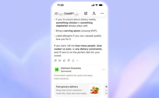 OpenAI 面向美国免费及 Go 订阅用户测试广告功能