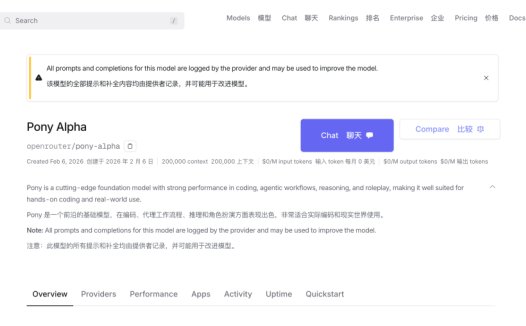 神秘模型「Pony Alpha」上线引发热议，它会是国产大模型中的谁