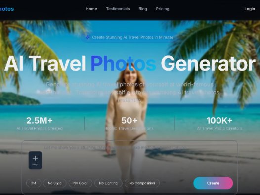 TravelPhotos:AI 旅行照片生成器,生成专业级的旅行内容