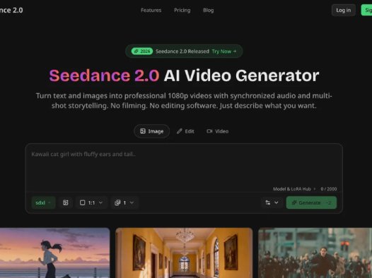 Seedance：AI视频生成工具，将文本和图像转化为专业的 1080p 视频
