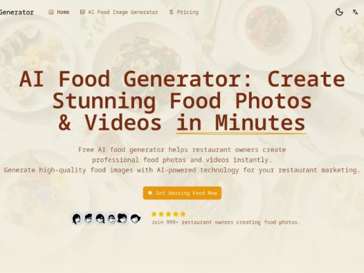AI Food Generator：免费AI食物生成器，快速生成专业级食物照片和视频