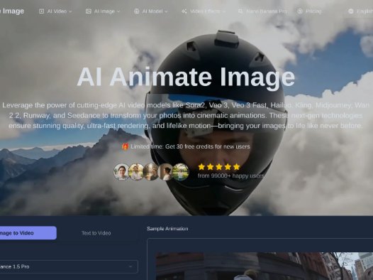 AI Animate Image:AI 图像动画生成,一款将静态图像转化为动态动画的工具