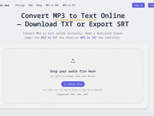 mp3 to text：MP3 转文本工具，快速将音频文件转录成文字