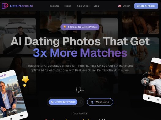 DatePhotos：AI照片生成器，使用AI技术生成专业的约会照片