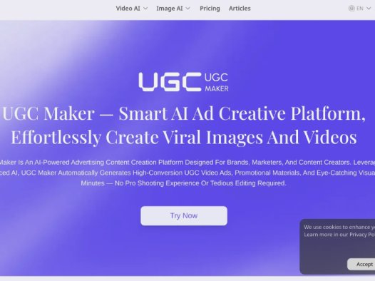 UGC Maker：AI驱动广告内容创作平台，自动生成高质量的UGC视频和图像