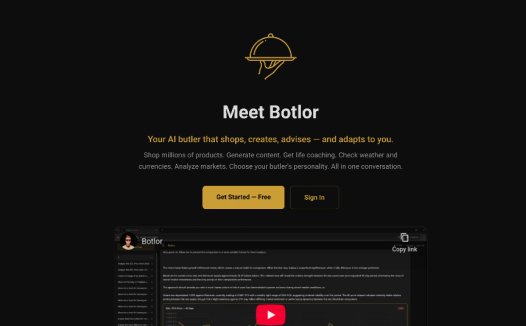 Botlor：AI智能管家，集购物、内容创作、生活指导于一体
