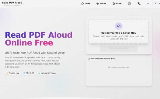 ReadPDFAloud：免费的PDF语音阅读工具，将任何PDF文档转化为流畅的语音