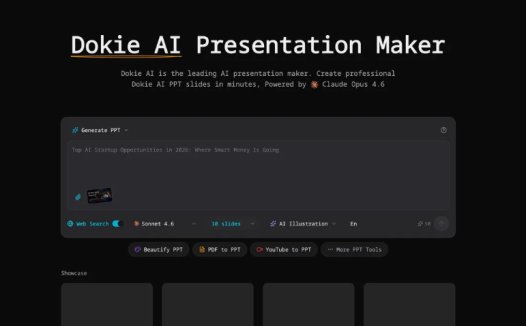Dokie AI：AI演示文稿制作工具，快速创建专业的 PPT 幻灯片
