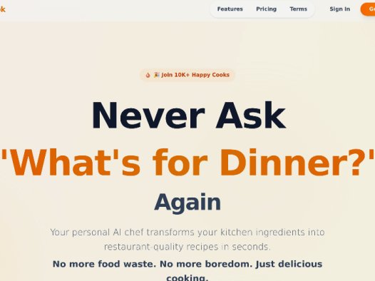 AiCook：AI 私人厨师，快速生成菜谱