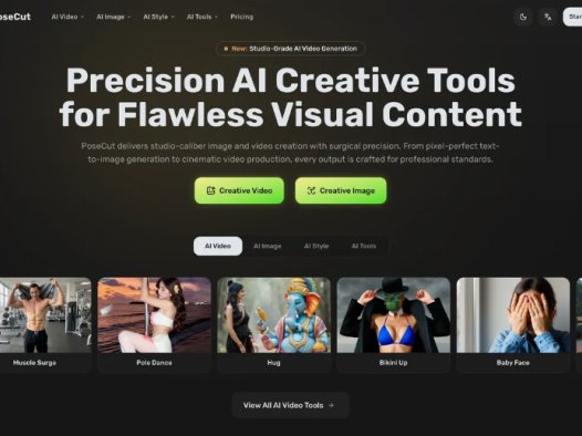 PoseCut：AI图像视频生成平台，提供AI图像编辑和视频创作功能