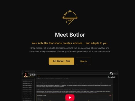 Botlor：AI智能管家，集购物、内容创作、生活指导于一体