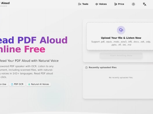 ReadPDFAloud:免费的PDF语音阅读工具,将任何PDF文档转化为流畅的语音