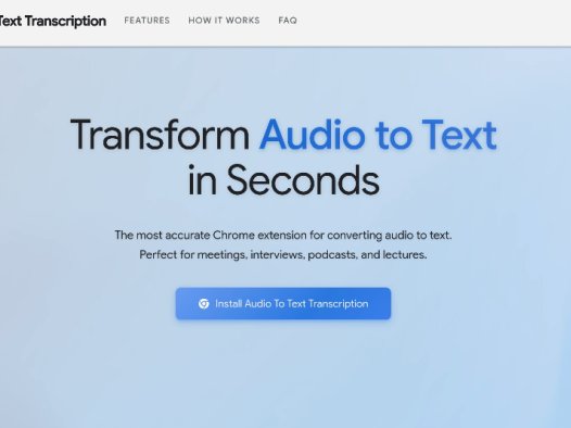 Audio To Text Transcription：音频转换为文本插件，快速获取任何音频文件的即时转录