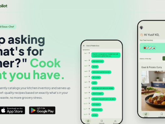 Chefpilot：AI智能厨房助手，提供每日食谱建议、清晰的步骤指导和精美图片