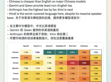 AI 分词器存在「语言歧视」：用印地语问 Claude，token 消耗是英文的 3 倍以上