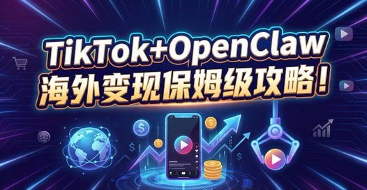 海外tiktok变现教程,手把手教你用OpenClaw自动运营