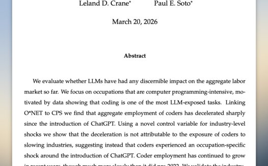 美联储研究：自 ChatGPT 上线以来，美国编程岗位三年少了 50 万