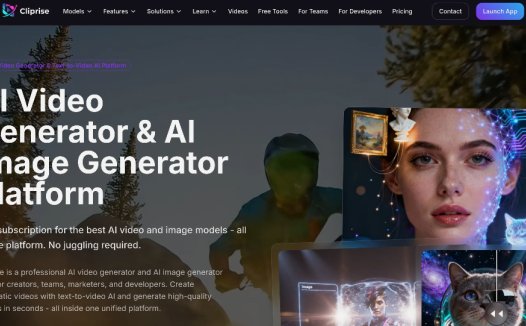 Cliprise：AI视频和图像生成平台，提供一站式AI视频生成和图像生成服务